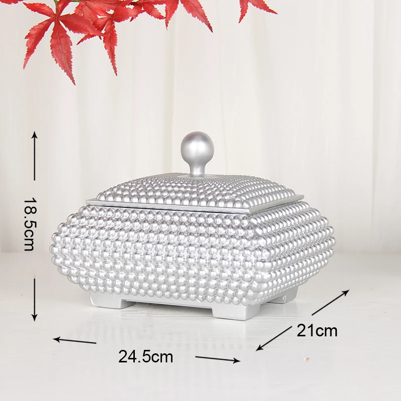 JW027S 9.8 inch resin jar box trinket jewelry box embossed Crafts Decoration holder wall art home decor