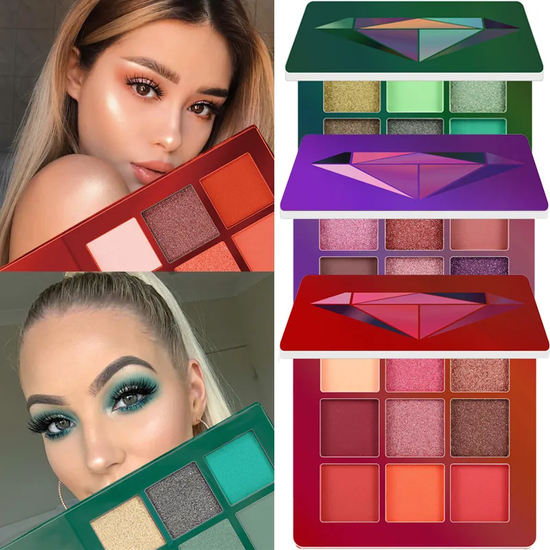 2021 Cosmetics Private label vegan makeup cosmetics eyeshadow palette 9 Colors