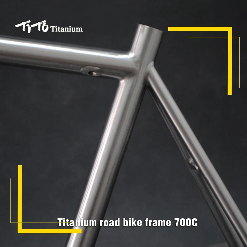 TITO manufacturer titanium alloy head tube 142-12 barrel shaft hidden disc brake mountain bike frame
