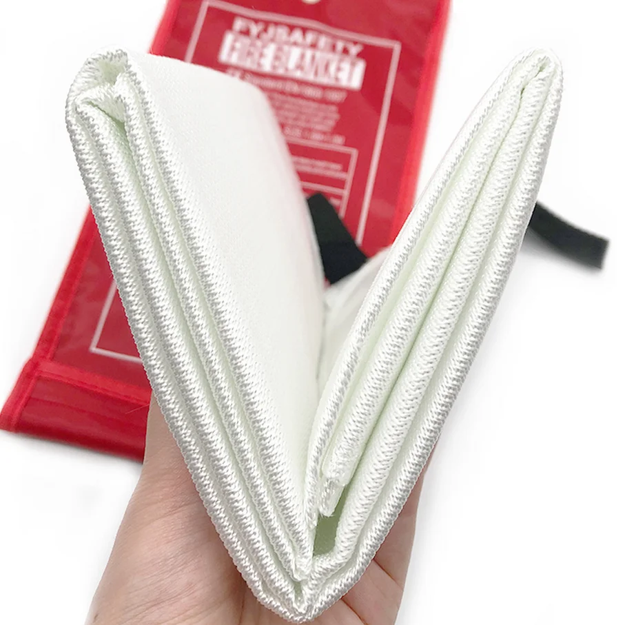 Factory direct sales home kitchen factory warehouse car single packaging alkali free glass fiber cloth fire  resistant blanket