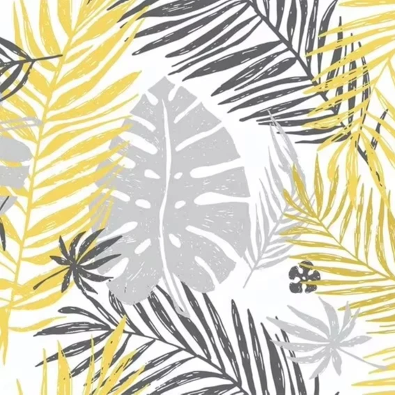 New pattern tree leaf feather design print custom fabric high-end wall mural