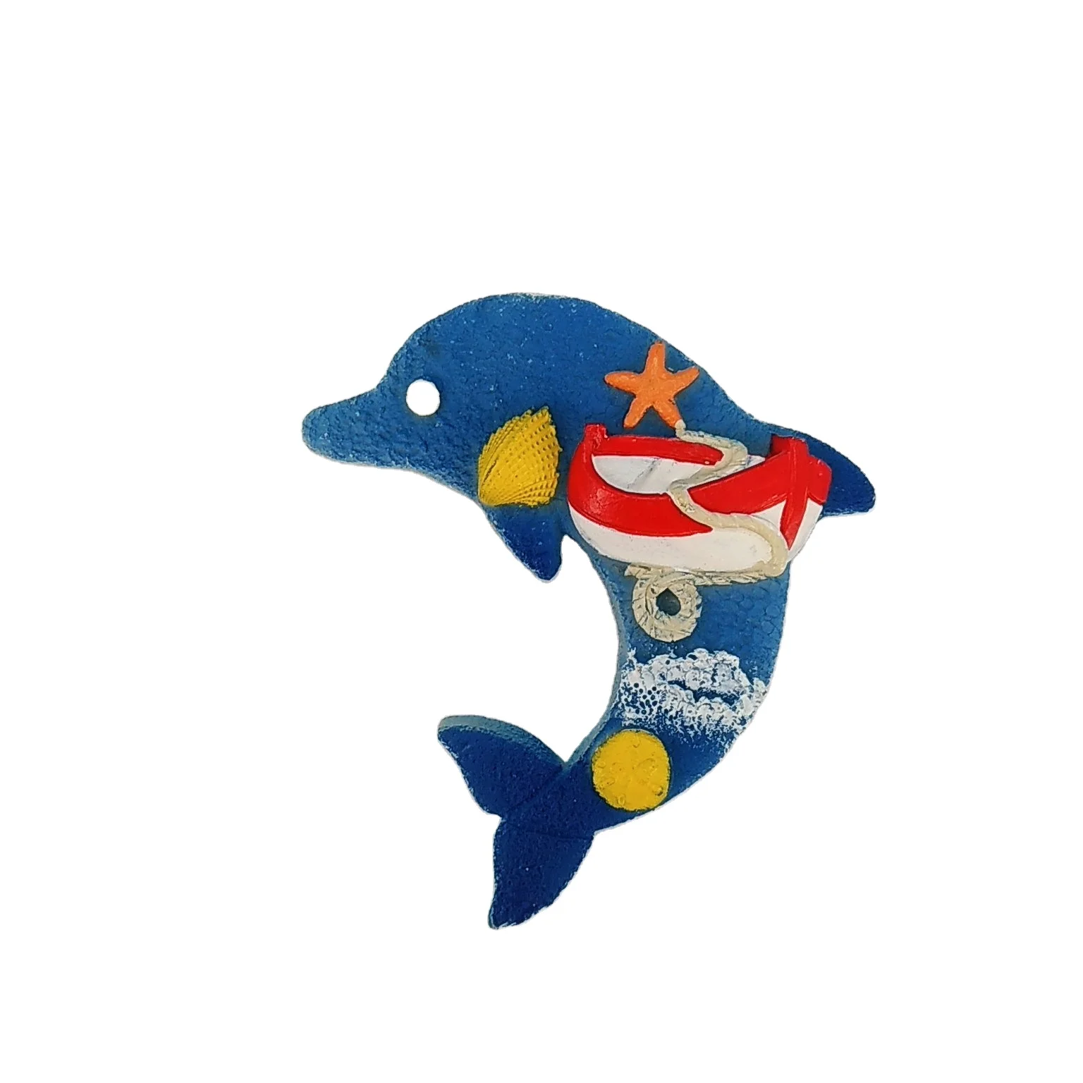 Custom resin crafts Ocean series fish shaped fridge magnet with turtle for tourist souvenir gift