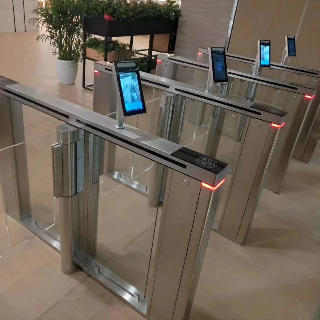 Entrance Facial Recognition Turnstile Gate Swing Barrier Gate Fast Speed Pedestrian Access Control System