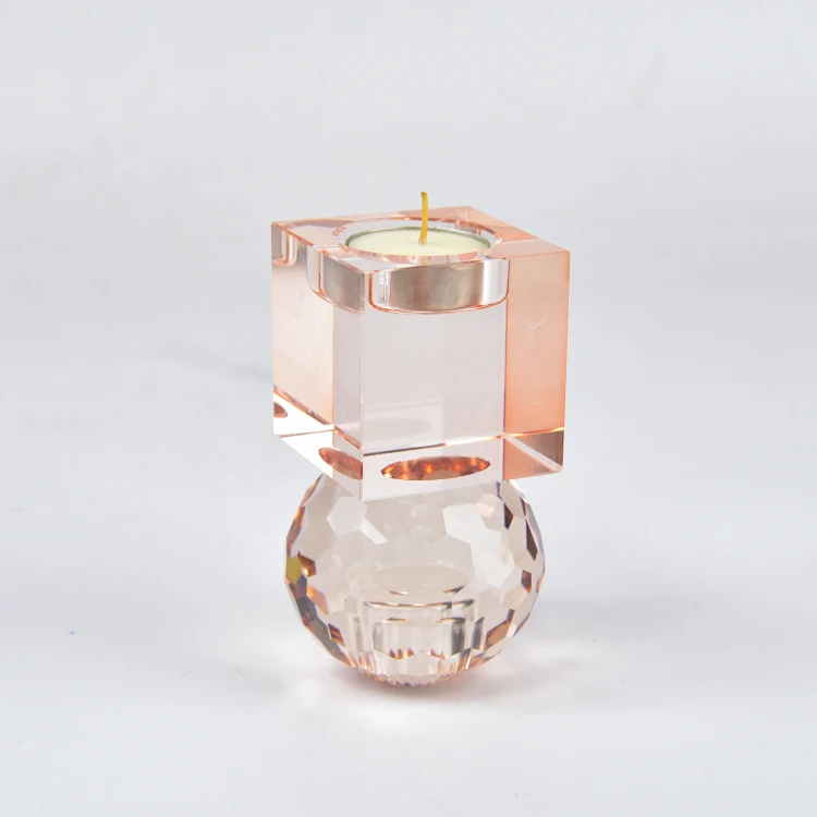 Пользовательские Современные хрустальные подсвечники для бокала тонкое качество заводская цена квадратный хрустальный подсвечник