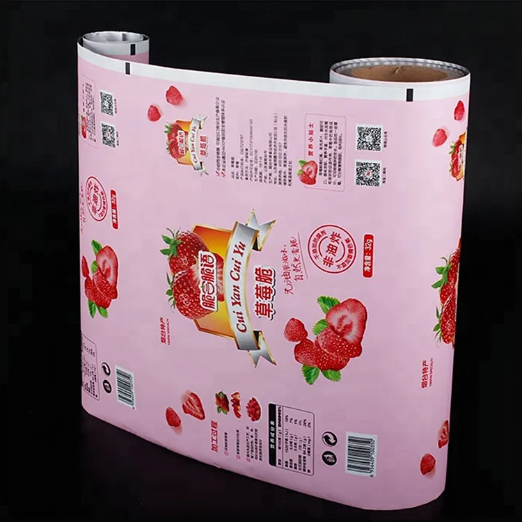 Custom printed metallized laminated packaging film roll for dry fruit packing