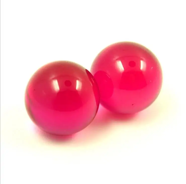 Wholesale Synthetic Rose Red Round 3# Corundum Beads For Bracelet