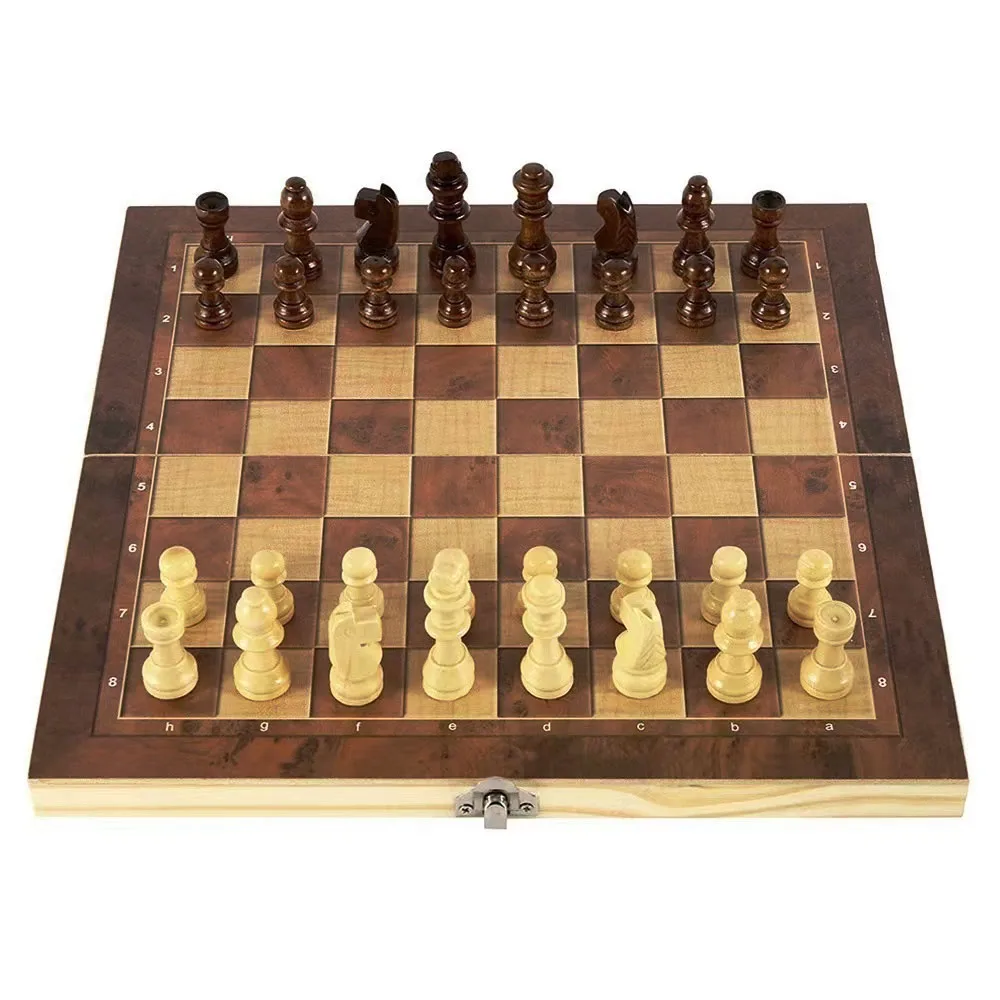 Custom foldable 3-in-1 chess board game