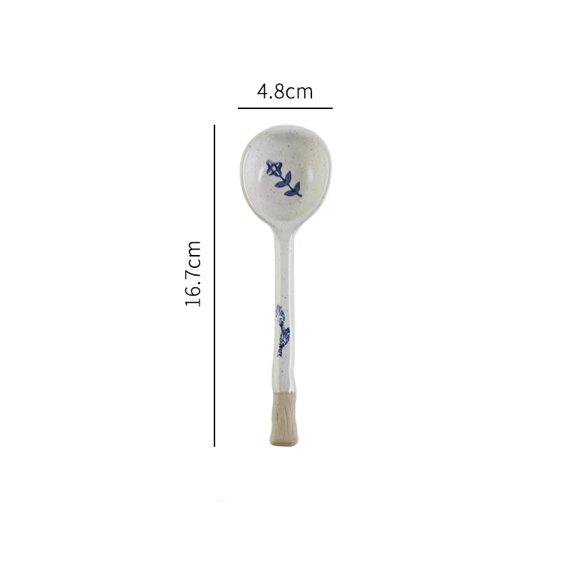 2022 Wholesale Ceramic Handle Spoons Soup Spoon