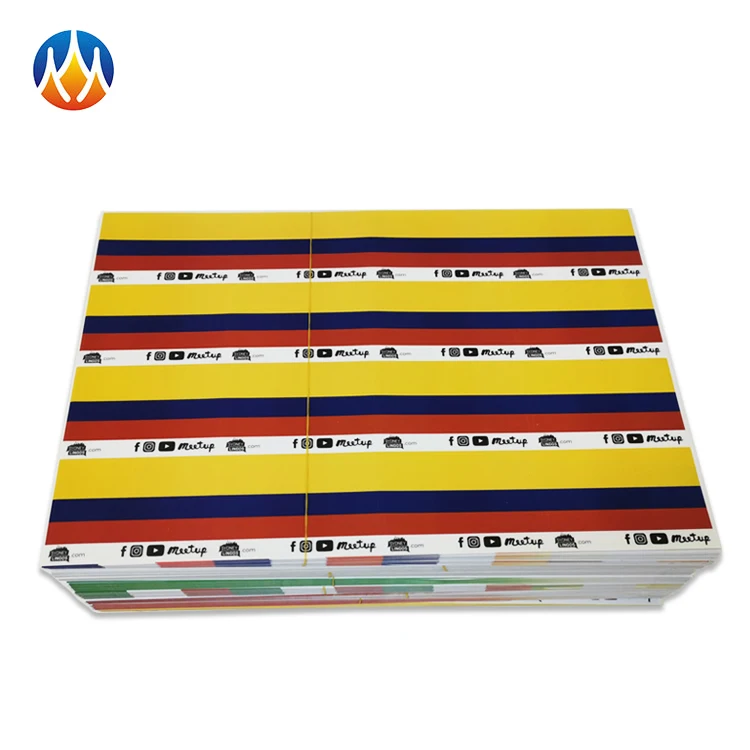 Promotion Paper Self Adhesive Custom Label Decorative Sticker Flag Die Cut Stickers