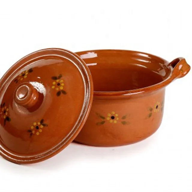 OEM Straight shape cooking pots and pans,Wholesale custom handmade kitchen ware clay pots large cooking pots
