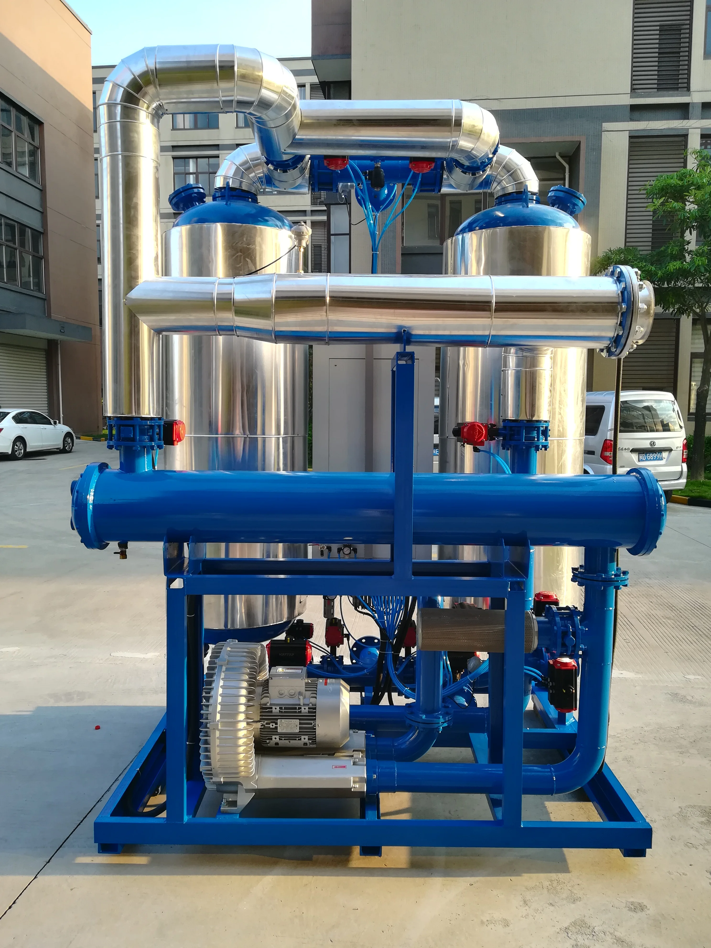 Zero Gas Consumption Blower Heated Twin Tower Desiccant Air Dryer