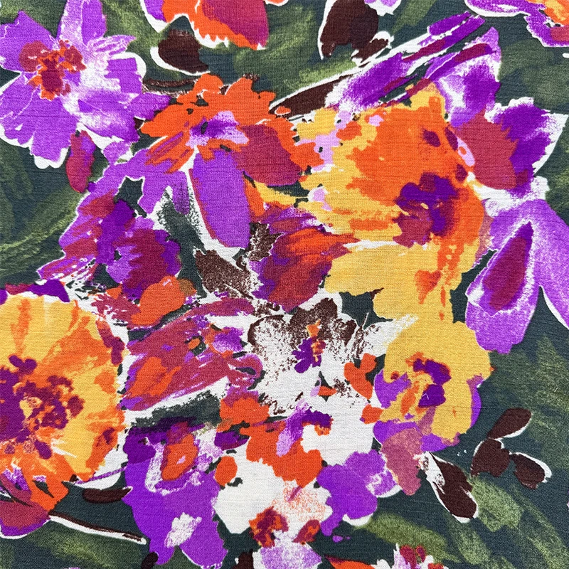 Wedtex Fabric Factory Popular Design Custom Printed Floral Dot Jacquard Silk Pure Chiffon Fabric for Dress and Hijab