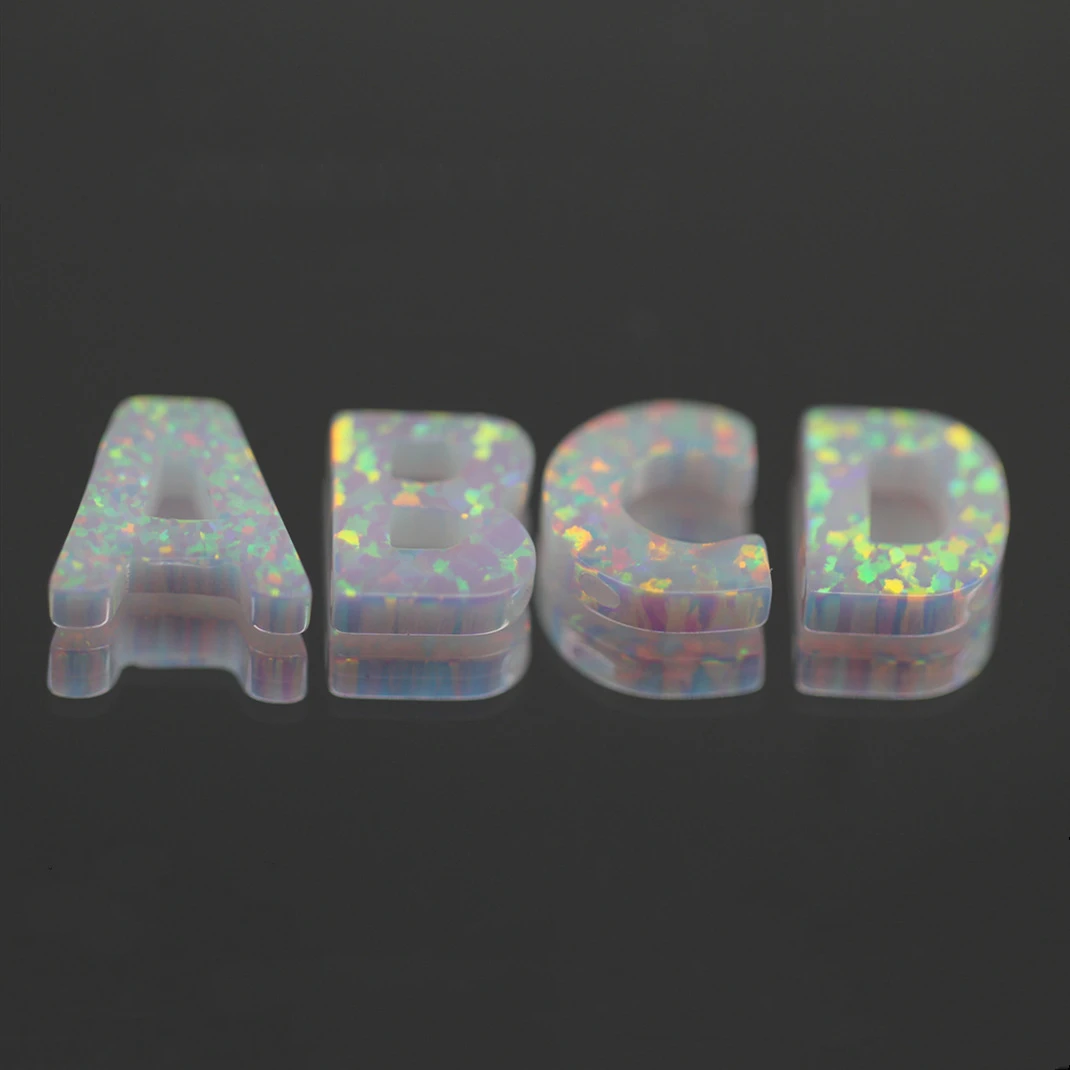 Hot sale 10*10mm Japan  imported Synthetic  letters Opal jewelry opal