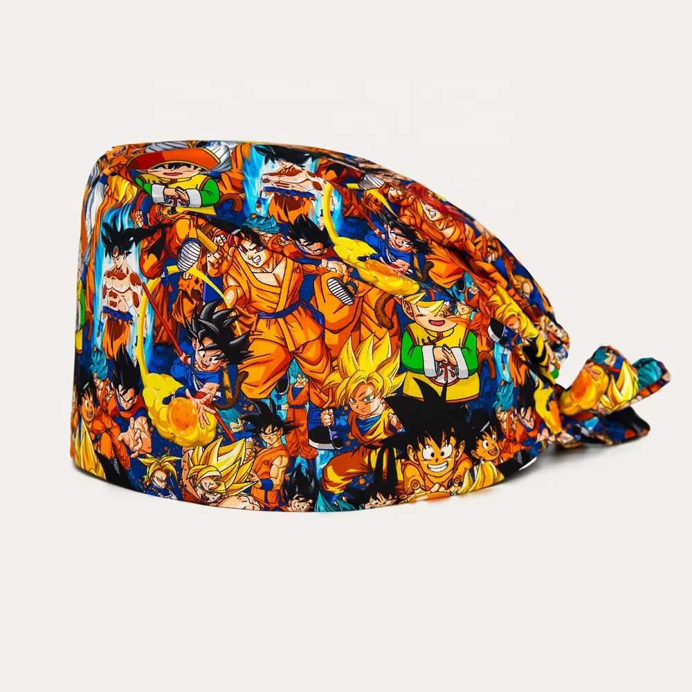 Cartoon anime printed surgical caps for men and women medical accessories nurse scrubs cap COTTON Work uniform hat