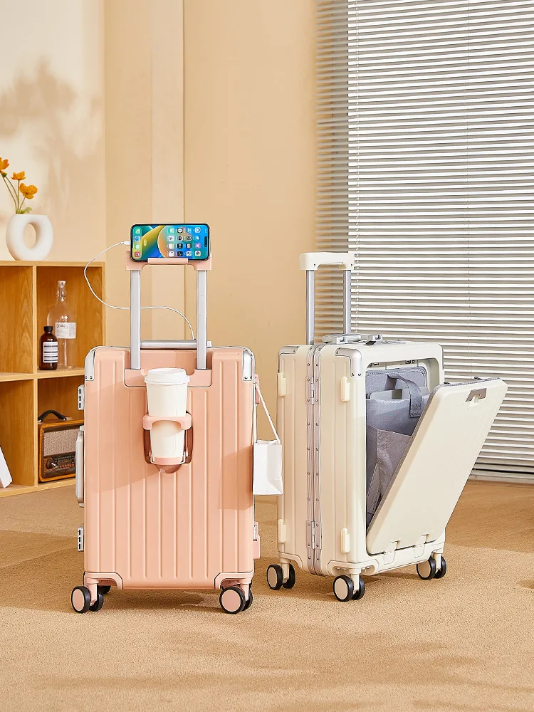 Unisex Durable PC Luggage Trolley Case with 360-Degree Swivel Spinner Wheels New Stable Anti-Lock Braking System