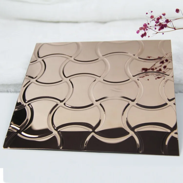 Black water drop shape stamped stainless steel sheet  hotel door decorative panels