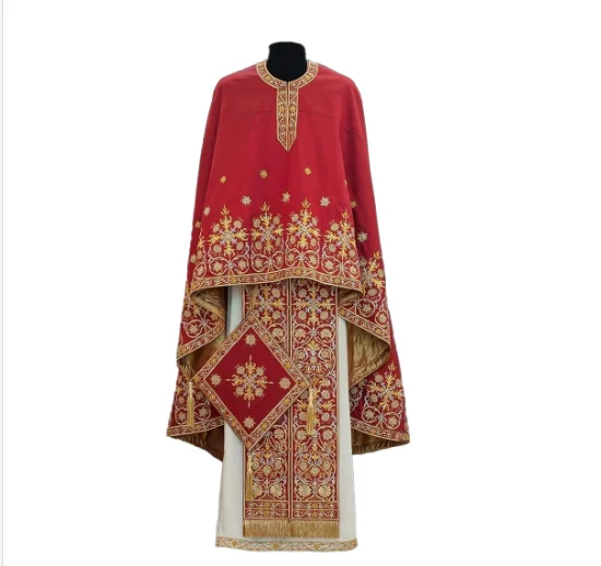 Holy Purple Catholic Church Priests Chasuble Fish Embroidered Vestments