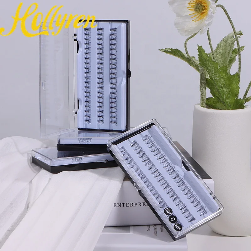 Hollyren Double  Knot Free Double Flares Black Eyelashes Individual