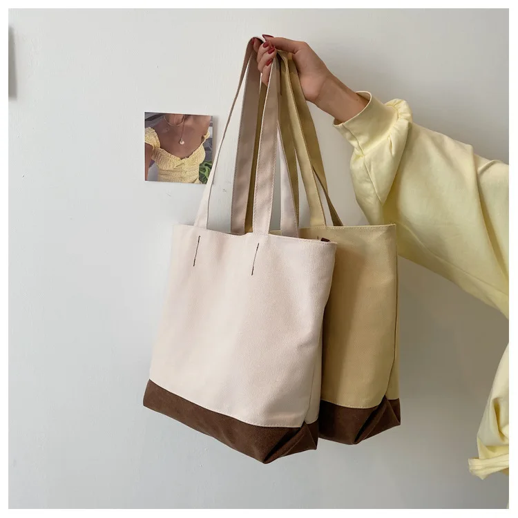 Fashion large capacity canvas tote bags ladies handbags sling casual,Classic designer cotton canvas purses handbags for women