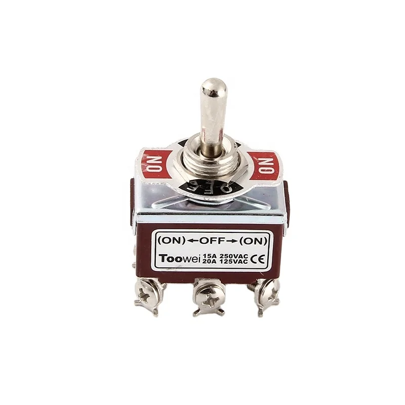 Heavy Duty Toggle Switch 10A/250VAC 2 Pole with Waterproof Rubber Boot RoHS FCC Certified