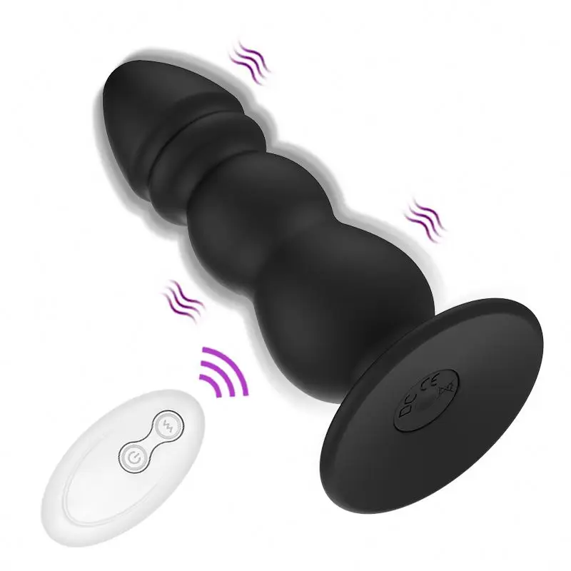 Adults Vibrating Anal Beads Butt Plug Anal Pumping Toy Thrusting Anal Vibrator Vibrating Prostate Massager Male Butt Plug