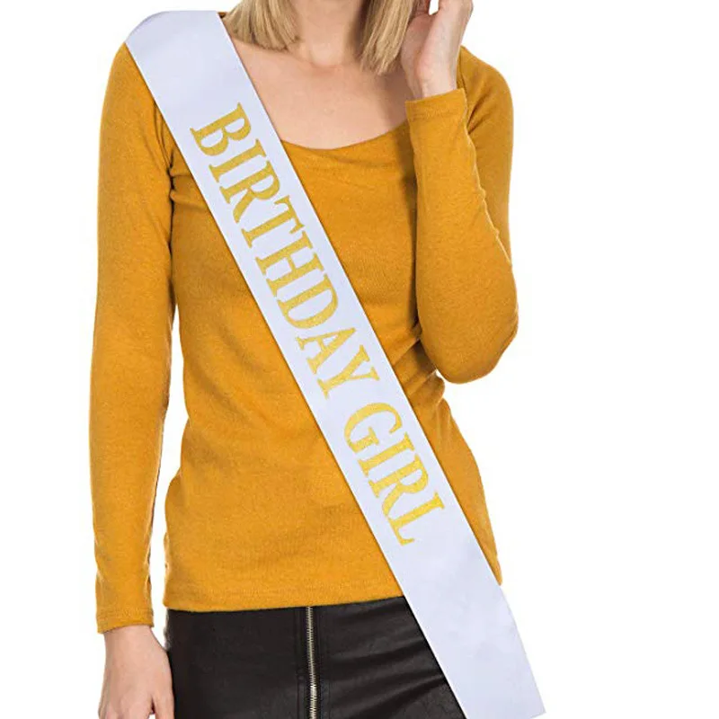 happy birthday  colorful Satin Sash for birthday girl gifts