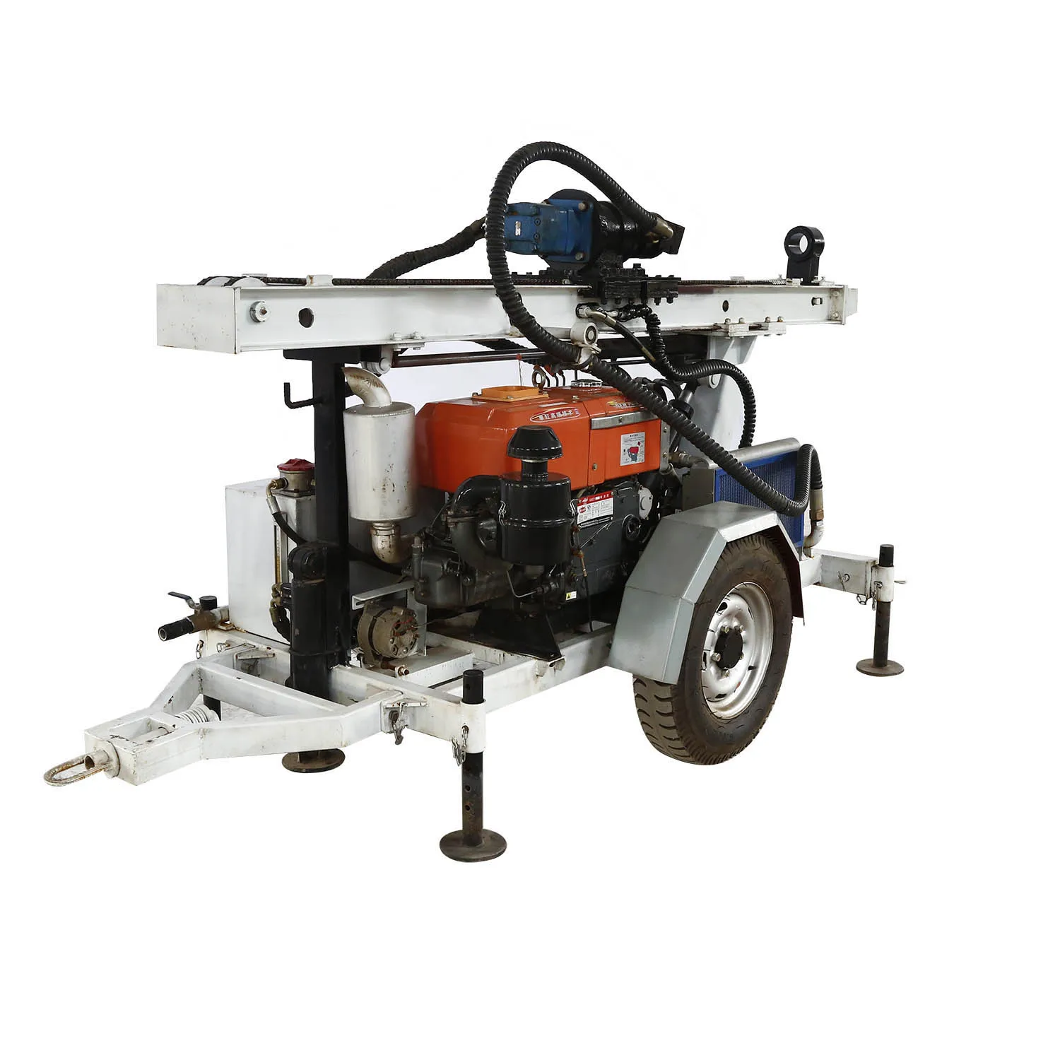 DFQ-100W Trailer Mounted Used Portable Water Well Drilling Rig for Sale