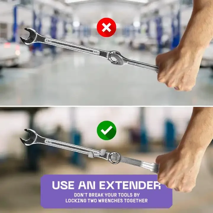 34CM Universal Wrench Extender Tool Bar Extra Long Torque Adapter Wrench Extension For Hard to Reach Areas Ideal for Mechanics