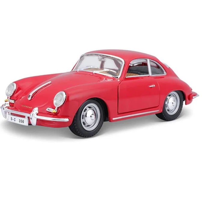1:24 литая под давлением модель автомобиля Burago 1961 Porsche 356B, модель автомобиля из сплава, коллекционная игрушка, орнамент, 1:24 Детская игрушечная машинка