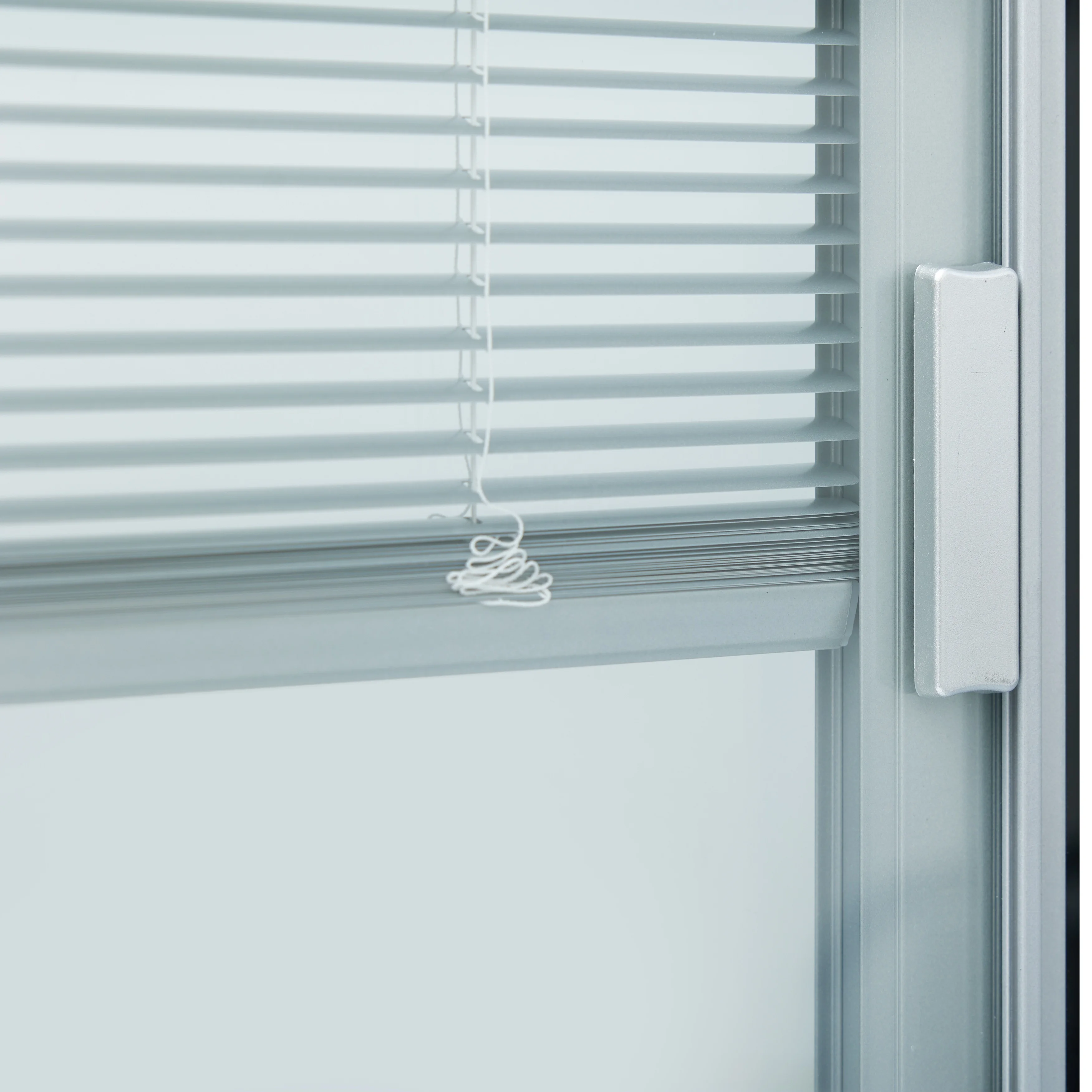 aluminium double glass door with venetian blinds Magnetic Curtain Anti-damage Blinds for windows