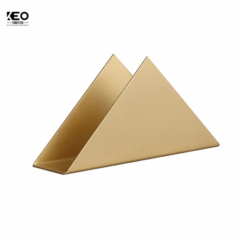 KEO Nordic Brass Gold Desktop Bookshelf Simple Office Shelves Napkin Paper Holder