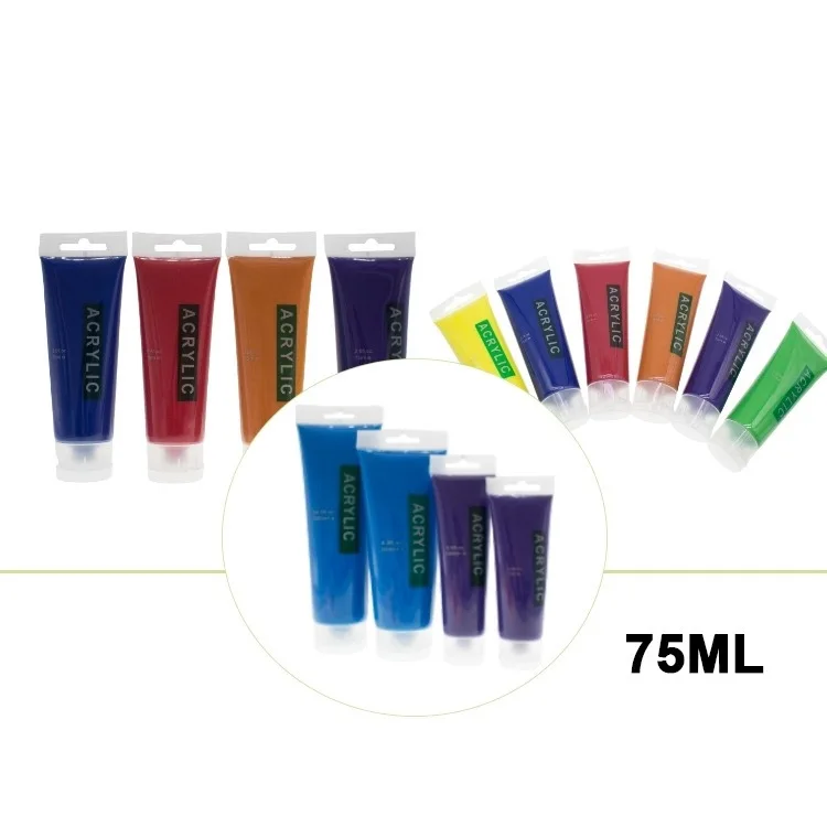 premium quality 75ml acrylic artist paint set for painting