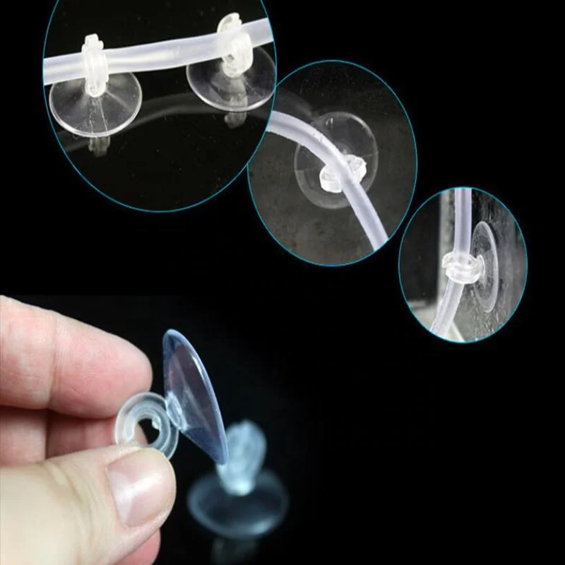 10mm 15mm 20mm 25mm 30mm 40mm 45mm pvc transparent suction cup for fish tank tube holding fasten sucker