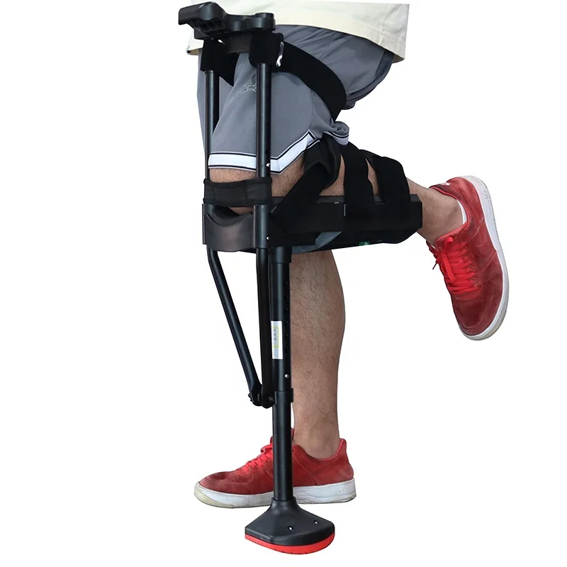 Medical Wholesale Walking Crutches For Adults Hands Free Knee Crutch Anti Skid Single Leg Telescopic Assisted Walking Crutch