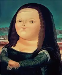 Botero Reproduction Handmade Fat Mona Lisa Canvas Art Oil Painting For Hotel Lobby Office Home Decor