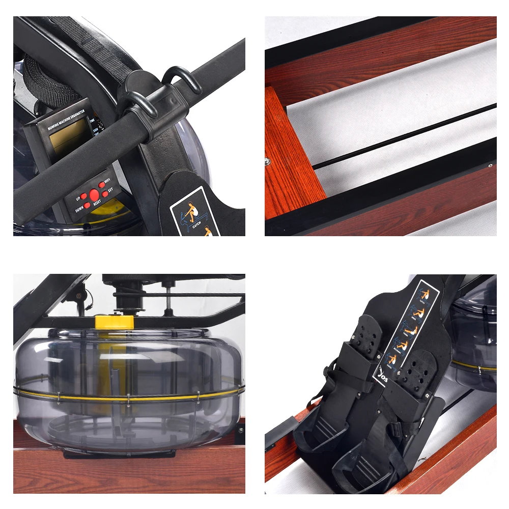 
Wood Rowing Machine Water Rower Oak Max Original Steel Stainless Solid Color Package Weight 