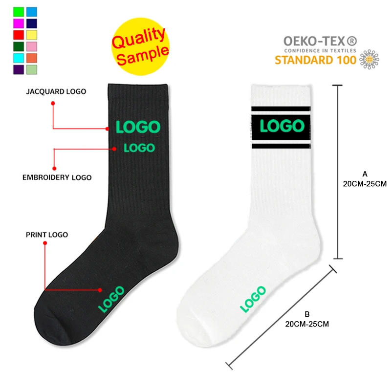 Socks Factory Custom Men High Quality Crew Socks Custom Cotton Socks With Logo