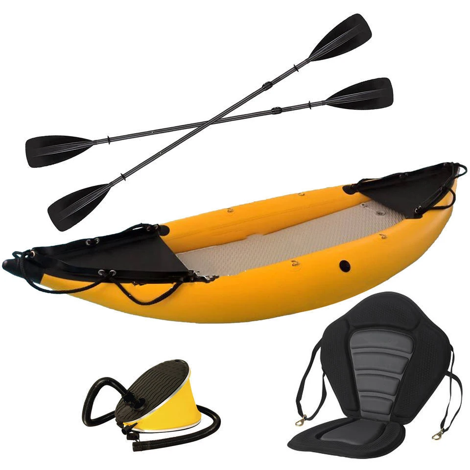 Factory Best Selling Inflatable Kayak Sit-in Fishing Kayak Single Person Canoe