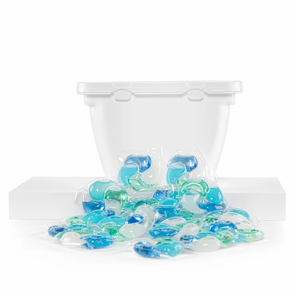 12 Gram 4 Chamber Laundry Detergent Capsules Laundry Pods High Effective Cleaning Power and Long Lasting Woody Fragrance