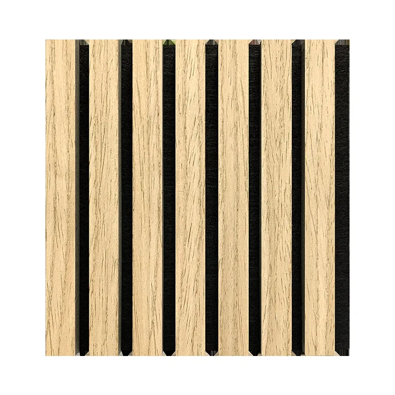 Wood Grain Fabric Acoustic Slat Wood Wall Panels  Flexible Soundproof Panels Acoustic Panel