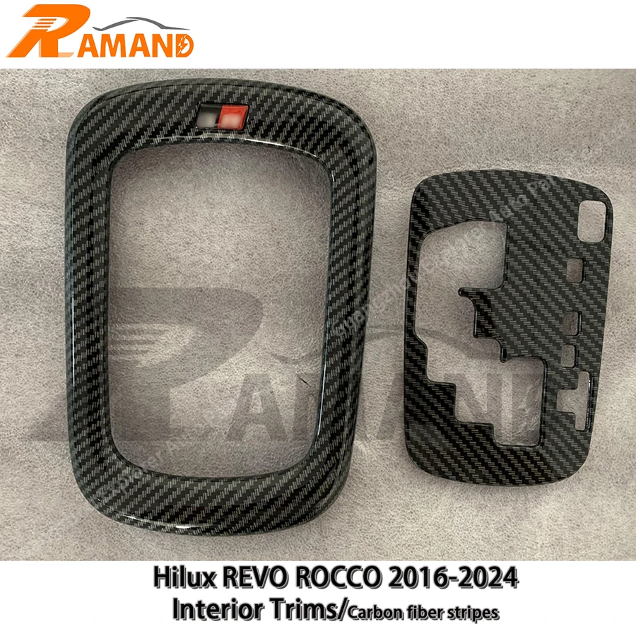 Car Interior Panel Cover Trims for Hilux Revo Rocco Carbon Fiber Decorative Sticker for Hilux Revo Rocco Interior Trim Kit