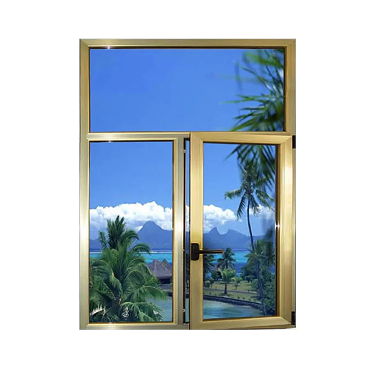 Aluminum Frame Casement Window Customized Color Double Tempered Clear Glass casement  Windows