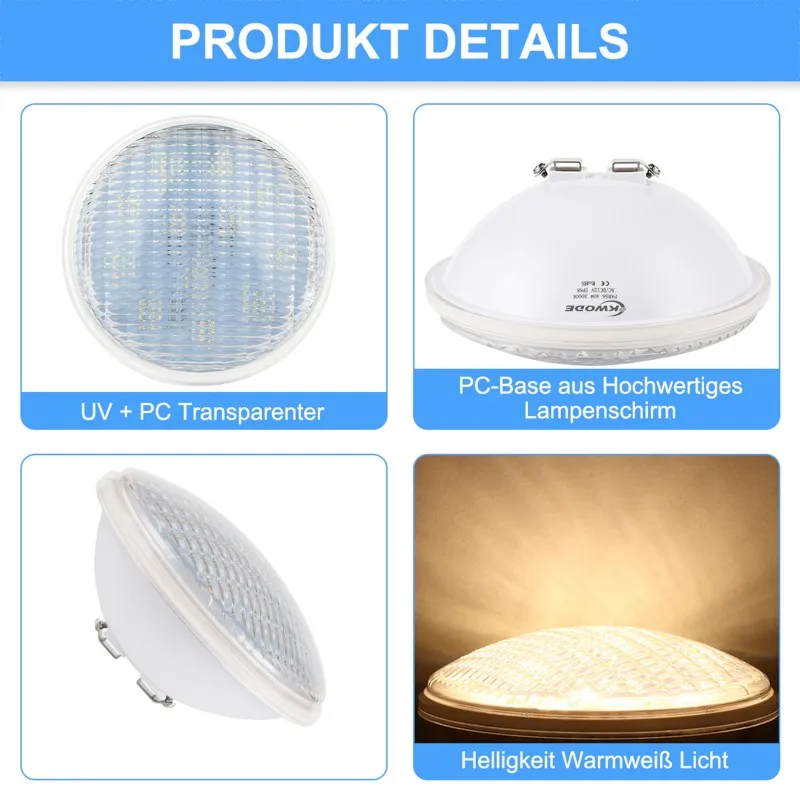 New Product 18W 24W 35W Full PC Casing Submersible Par 56 Series 100% Waterproof IP68 LED Underwater Light Swimming Pool Light