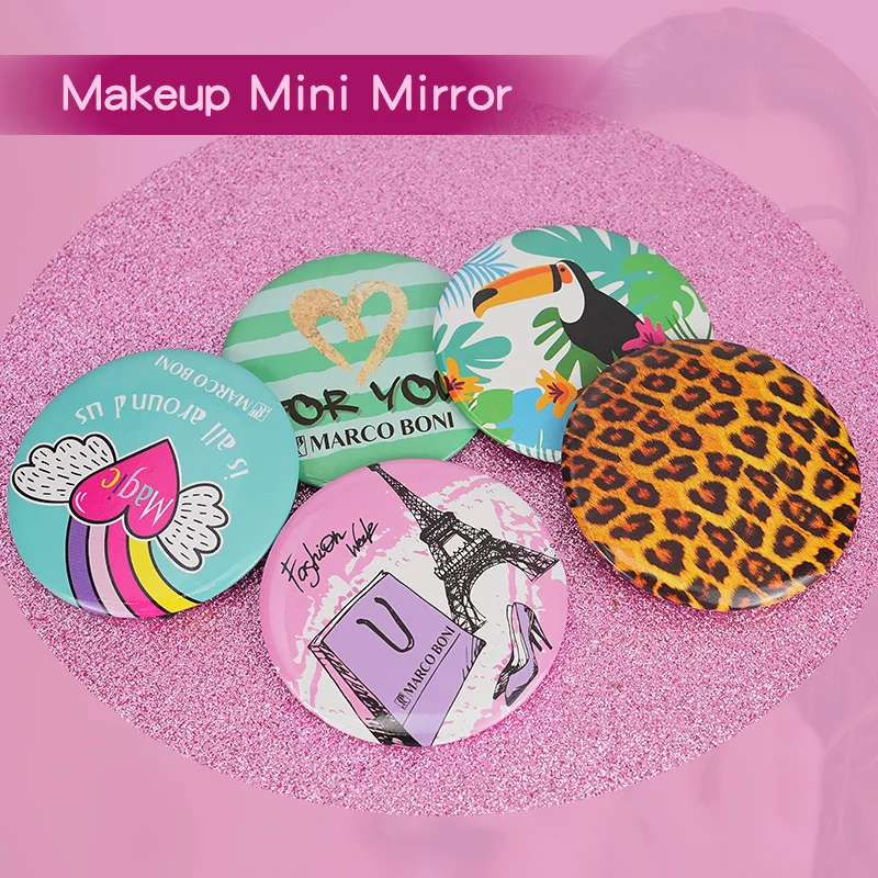 High Quality Style Small Beauty Tool Makeup Compact Mirrors Round Mini Pocket Mirror Mini Led Foldable Cosmetic Mirror