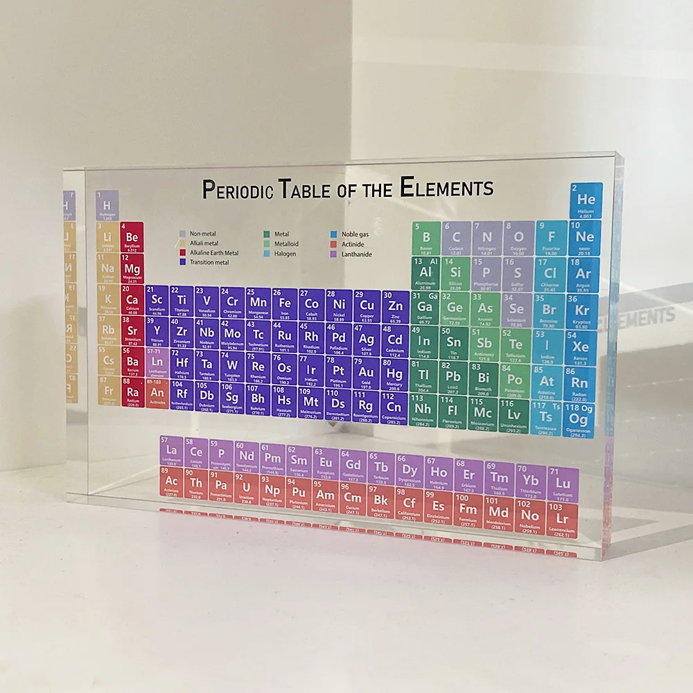 Акриловые химические периодические элементы стола квадратные креативные подарки предметы для коллекционирования украшения