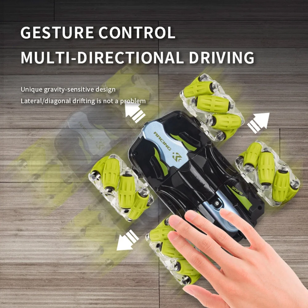 2.4G Watch Sensor Stunt RC Car Toys Double Side Walking Car With Music & Lights