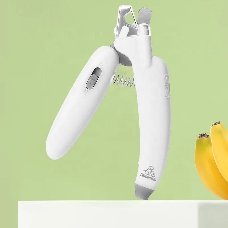 PetnessGo Banana Shape Led Light Pet Dog Nail Clipper and Grinder