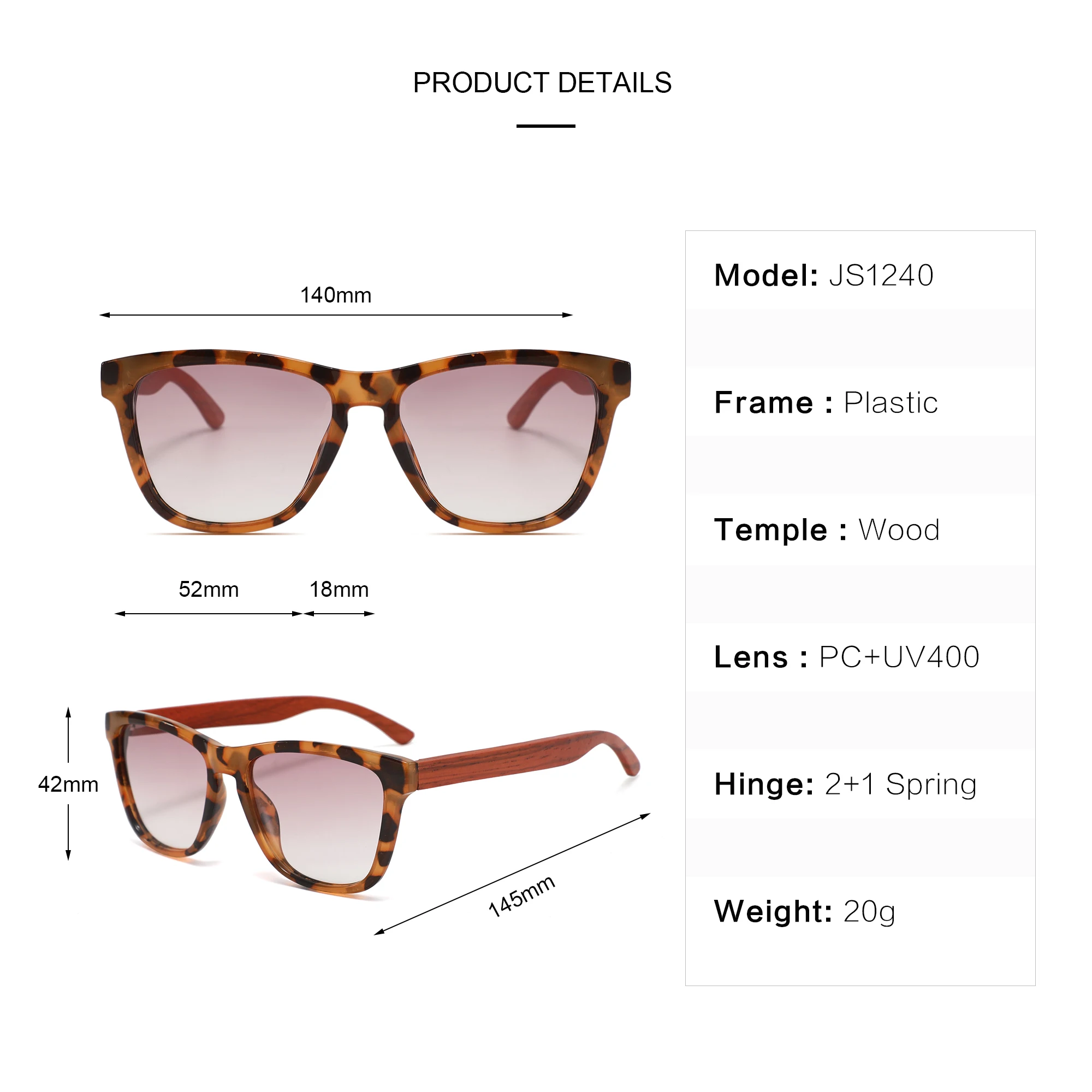 2023 hot sale Unisex TAC Polarized wooden Blue Mirror Lenses blue frame bamboo wood sunglasses for women and men