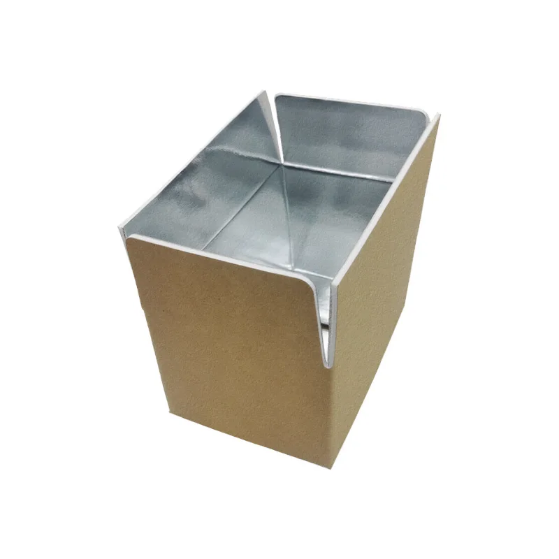 Customized Logo Insulated Box Fish Food Styrofoam Insulated Shipping Transporting Frozen Food Double-sided Aluminum Foil Box