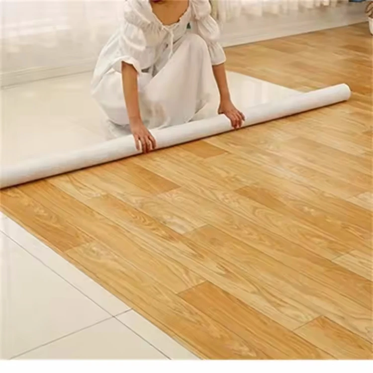 Waterproof 0.6mm-1.5mm Thick Pvc Sponge Flooring Parquet Leather Soft Covering Roll Plastic Vinyl Floor Carpet